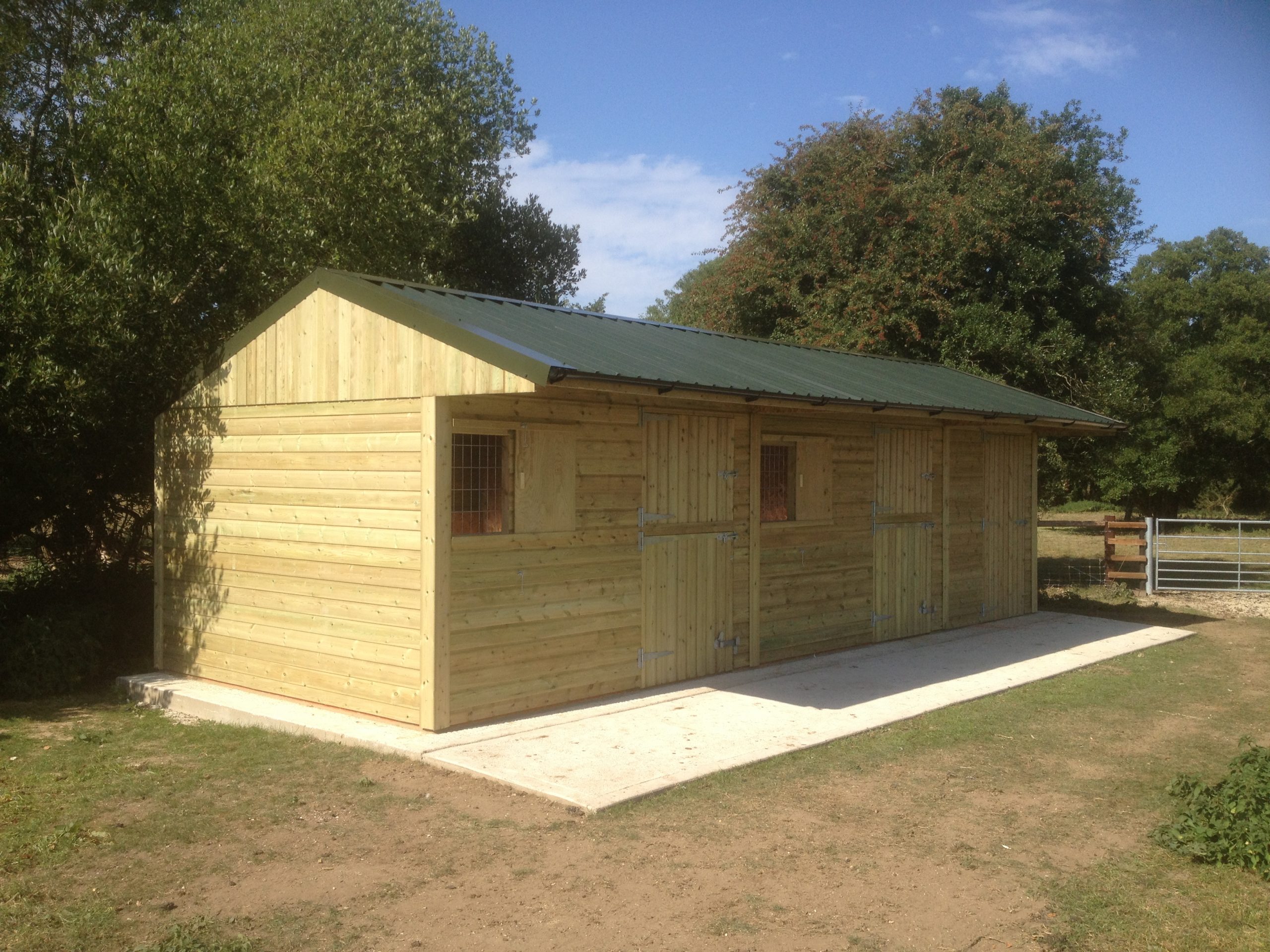Two Stables & Tack Room with Steel Box Profile Roof